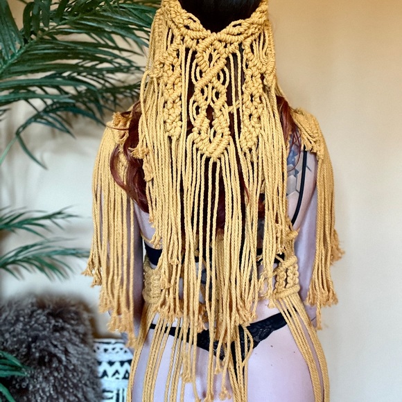 Handmade Macrame Crochet Headpiece - Picture 4 of 7